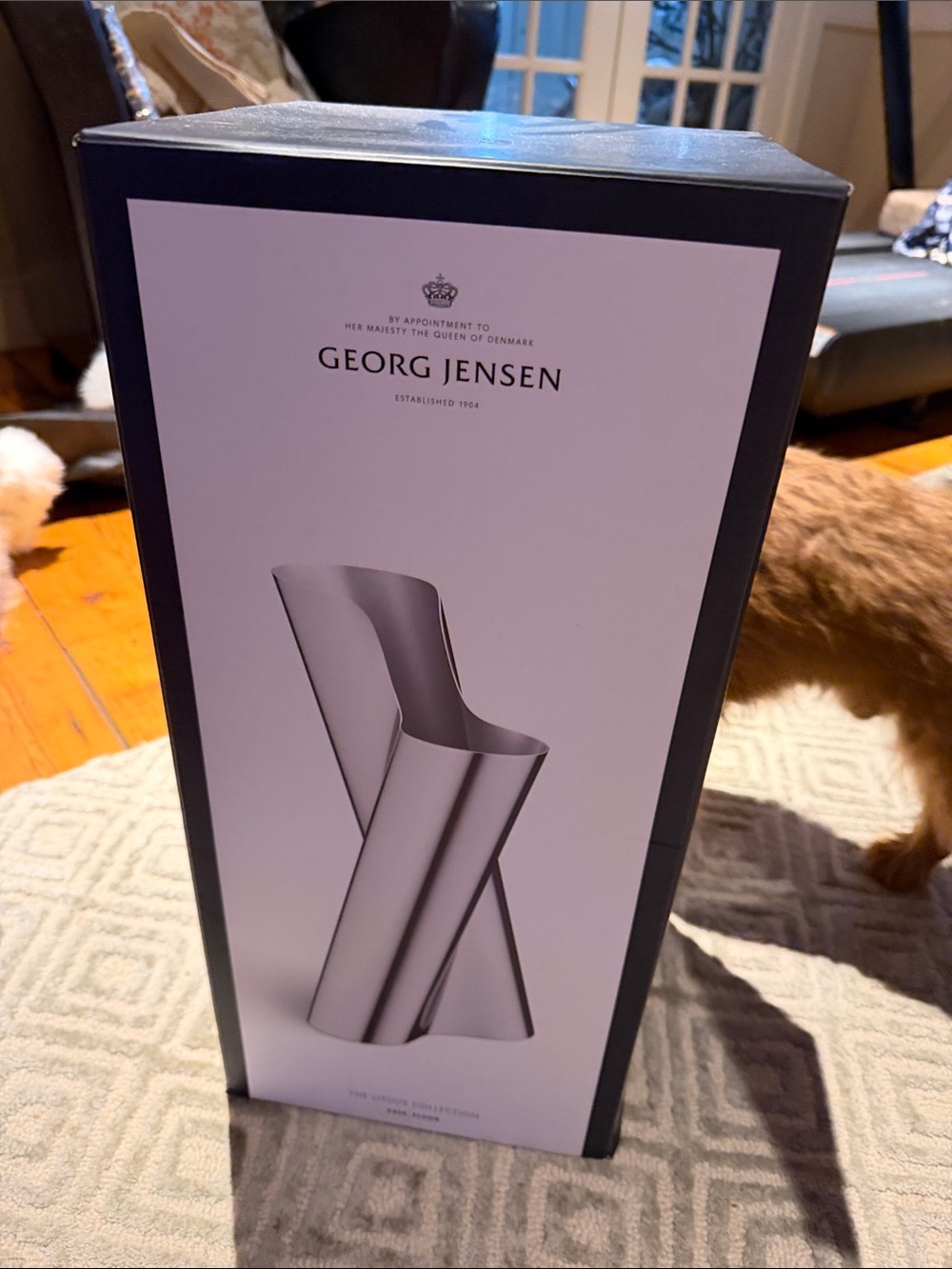 Georg Jensen Polished Silver Sculptural Vase